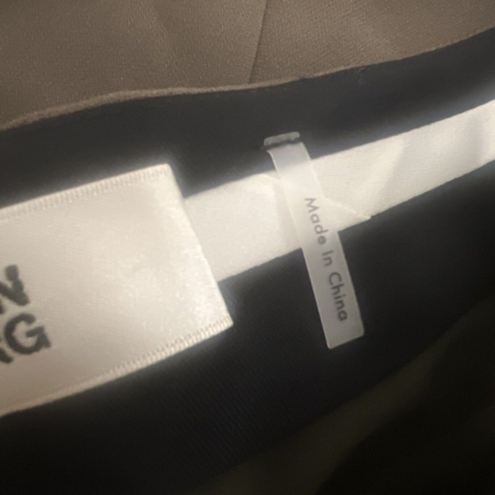 DIANE VON FURSTENBERG Olive Green Pleated-Front Straight Leg‎ Crepe Pant Size 8 - Picture 6 of 7